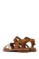 Women's Tan Ankle Strap Leather Comfort Sandals | Derimod Women's Tan Ankle Strap Leather Comfort Sandals | Derimod