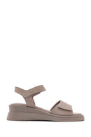 Women's Mink Ankle Strap Leather Comfort Sandals | Derimod Women's Mink Ankle Strap Leather Comfort Sandals | Derimod