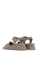 Women's Mink Ankle Strap Leather Comfort Sandals | Derimod Women's Mink Ankle Strap Leather Comfort Sandals | Derimod