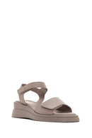 Women's Mink Ankle Strap Leather Comfort Sandals | Derimod Women's Mink Ankle Strap Leather Comfort Sandals | Derimod