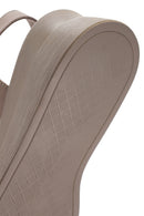 Women's Mink Ankle Strap Leather Comfort Sandals | Derimod Women's Mink Ankle Strap Leather Comfort Sandals | Derimod