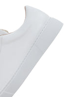 Women's White Lace-Up Leather Sneaker | Derimod Women's White Lace-Up Leather Sneaker | Derimod