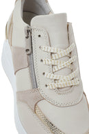 Women's Beige Wedge Heeled Side Zipper Suede Leather Sports Shoes | Derimod Women's Beige Wedge Heeled Side Zipper Suede Leather Sports Shoes | Derimod
