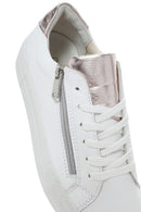 Women's White Leather Sneaker | Derimod Women's White Leather Sneaker | Derimod