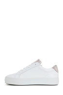 Women's White Leather Sneaker | Derimod Women's White Leather Sneaker | Derimod