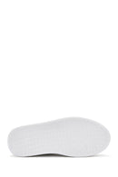Kadın Beyaz Bağcıklı Kalın Tabanlı Deri Sneaker | Derimod Kadın Beyaz Bağcıklı Kalın Tabanlı Deri Sneaker | Derimod