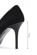 Kadın Siyah Yüksek Topuklu Süet Deri Stiletto | Derimod Kadın Siyah Yüksek Topuklu Süet Deri Stiletto | Derimod
