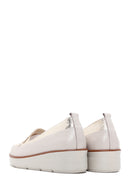 Women's Beige Leather Comfort Loafer | Derimod Women's Beige Leather Comfort Loafer | Derimod
