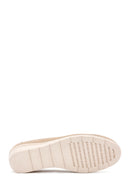 Kadın Bej Deri Comfort Loafer | Derimod Kadın Bej Deri Comfort Loafer | Derimod