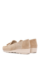 Kadın Bej Deri Comfort Loafer | Derimod Kadın Bej Deri Comfort Loafer | Derimod