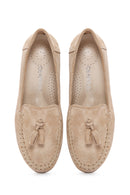 Kadın Bej Deri Comfort Loafer | Derimod Kadın Bej Deri Comfort Loafer | Derimod