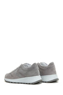 Women's Gray Lace-Up Suede Leather Sneaker | Derimod Women's Gray Lace-Up Suede Leather Sneaker | Derimod