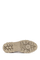 Women's Beige Suede Leather Masculine Loafer | Derimod Women's Beige Suede Leather Masculine Loafer | Derimod