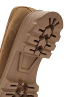 Women's Tan Suede Leather Masculine Loafer | Derimod Women's Tan Suede Leather Masculine Loafer | Derimod
