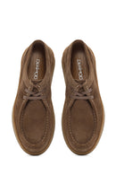 Women's Tan Suede Leather Masculine Shoes | Derimod Women's Tan Suede Leather Masculine Shoes | Derimod
