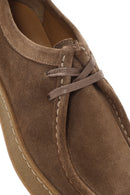 Women's Tan Suede Leather Masculine Shoes | Derimod Women's Tan Suede Leather Masculine Shoes | Derimod