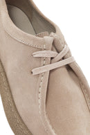 Women's Beige Suede Leather Masculine Shoes | Derimod Women's Beige Suede Leather Masculine Shoes | Derimod