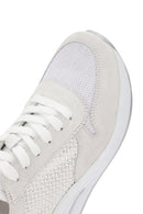 Kadın Beyaz Kalın Topuklu Bağcıklı Deri Sneaker | Derimod Kadın Beyaz Kalın Topuklu Bağcıklı Deri Sneaker | Derimod