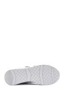Women's White Thick Heeled Banded Leather Sneaker | Derimod Women's White Thick Heeled Banded Leather Sneaker | Derimod