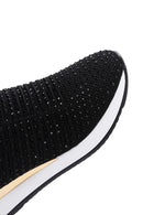 Derimod Zero Kadın Siyah Kalın Tabanlı Taşlı Sneaker | Derimod Derimod Zero Kadın Siyah Kalın Tabanlı Taşlı Sneaker | Derimod