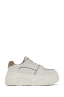 Women's Beige Thick Soled Sneaker | Derimod Women's Beige Thick Soled Sneaker | Derimod