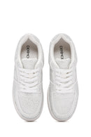 Kadın Beyaz Kalın Tabanlı Taşlı Sneaker | Derimod Kadın Beyaz Kalın Tabanlı Taşlı Sneaker | Derimod