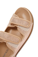 Women's Beige Stone Sandals | Derimod Women's Beige Stone Sandals | Derimod