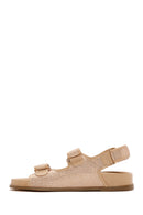 Women's Beige Stone Sandals | Derimod Women's Beige Stone Sandals | Derimod