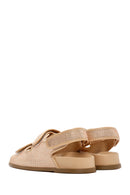 Women's Beige Stone Sandals | Derimod Women's Beige Stone Sandals | Derimod
