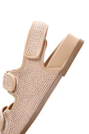 Women's Beige Stone Sandals | Derimod Women's Beige Stone Sandals | Derimod