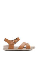 Women's Tan Ankle Strap Leather Sandals | Derimod Women's Tan Ankle Strap Leather Sandals | Derimod