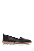 Women's Black Leather Comfort Loafer | Derimod Women's Black Leather Comfort Loafer | Derimod