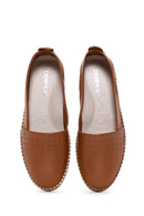 Women's Tan Leather Comfort Loafer | Derimod Women's Tan Leather Comfort Loafer | Derimod
