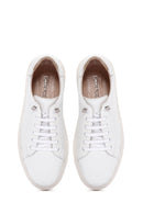 Women's White Leather Sneaker | Derimod Women's White Leather Sneaker | Derimod