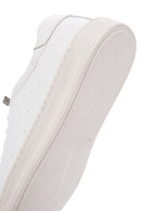 Women's White Leather Sneaker | Derimod Women's White Leather Sneaker | Derimod