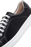 Kadın Siyah Deri Sneaker | Derimod Kadın Siyah Deri Sneaker | Derimod