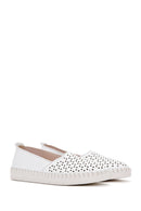 Women's White Leather Comfort Loafer | Derimod Women's White Leather Comfort Loafer | Derimod