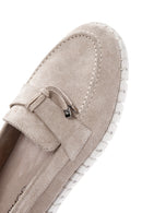 Women's Beige Suede Leather Comfort Loafer | Derimod Women's Beige Suede Leather Comfort Loafer | Derimod
