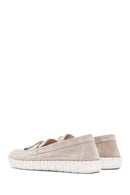Women's Beige Suede Leather Comfort Loafer | Derimod Women's Beige Suede Leather Comfort Loafer | Derimod