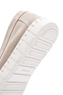 Women's Beige Suede Leather Comfort Loafer | Derimod Women's Beige Suede Leather Comfort Loafer | Derimod
