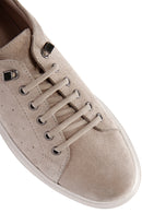 Kadın Bej Bağcıklı Süet Deri Sneaker | Derimod Kadın Bej Bağcıklı Süet Deri Sneaker | Derimod