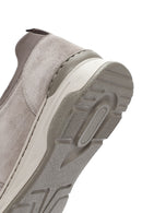 Women's Beige Lace-Up Suede Leather Sneaker | Derimod Women's Beige Lace-Up Suede Leather Sneaker | Derimod
