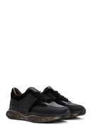 Erkek Siyah Kalın Tabanlı Bağcıklı Deri Casual Sneaker | Derimod Erkek Siyah Kalın Tabanlı Bağcıklı Deri Casual Sneaker | Derimod
