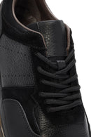 Erkek Siyah Kalın Tabanlı Bağcıklı Deri Casual Sneaker | Derimod Erkek Siyah Kalın Tabanlı Bağcıklı Deri Casual Sneaker | Derimod