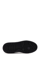 Erkek Siyah Kalın Tabanlı Bağcıklı Deri Sneaker | Derimod Erkek Siyah Kalın Tabanlı Bağcıklı Deri Sneaker | Derimod