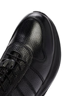 Erkek Siyah Bağcıklı Kalın Tabanlı Deri Sneaker | Derimod Erkek Siyah Bağcıklı Kalın Tabanlı Deri Sneaker | Derimod