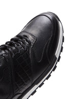 Men's Black Lace-Up Leather Casual Sneaker | Derimod Men's Black Lace-Up Leather Casual Sneaker | Derimod