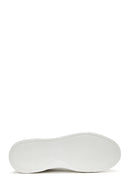 Men's White Lace-up Leather Sneaker | Derimod Men's White Lace-up Leather Sneaker | Derimod