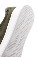 Men's Green Lace-Up Nubuck Leather Sneaker | Derimod Men's Green Lace-Up Nubuck Leather Sneaker | Derimod