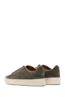 Men's Khaki Lace-Up Nubuck Leather Sneaker | Derimod Men's Khaki Lace-Up Nubuck Leather Sneaker | Derimod
